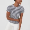 Allie Cap Sleeve Tee In Stripe