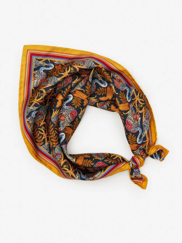 Amoura Silk Scarf In Rare Bird Square