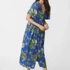 Annora Linen Dress In Jardin Mariposa