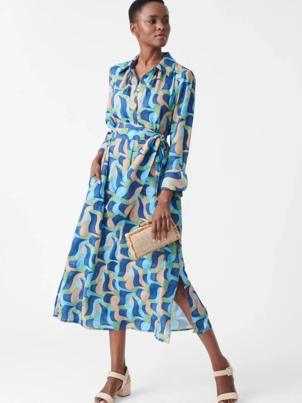 Belle Dress In Abstract Chaise