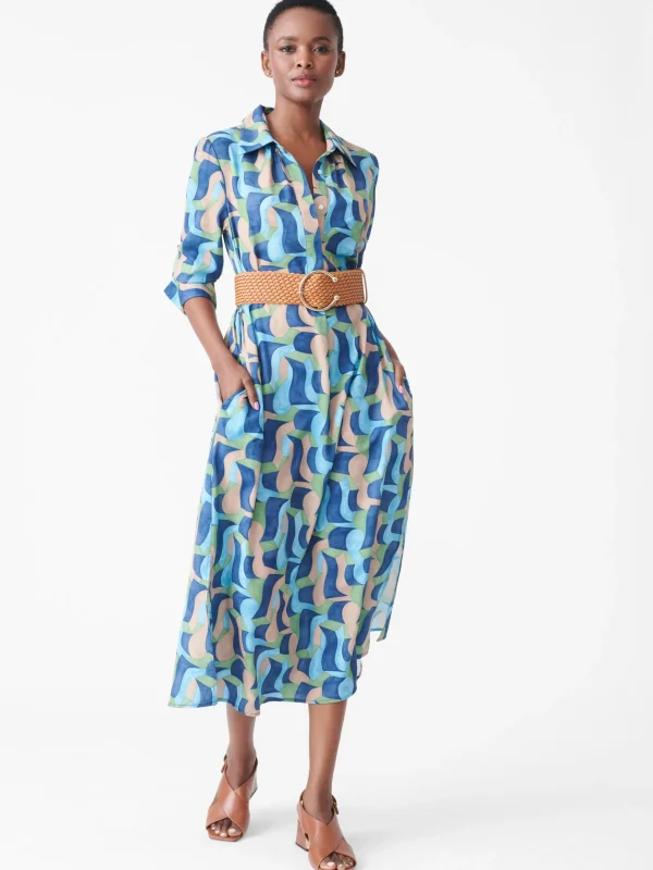 Belle Dress In Abstract Chaise