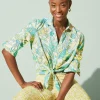 Britt Linen Shirt In Beach Bouquet