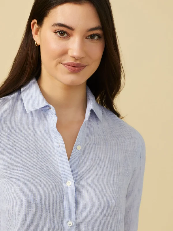 Britt Linen Shirt In Stripe