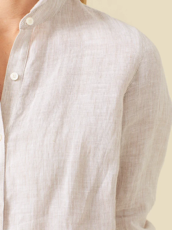 Britt Linen Shirt In Stripe