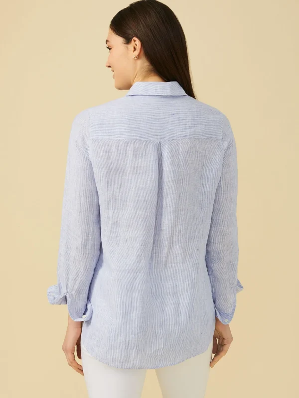 Britt Linen Shirt In Stripe