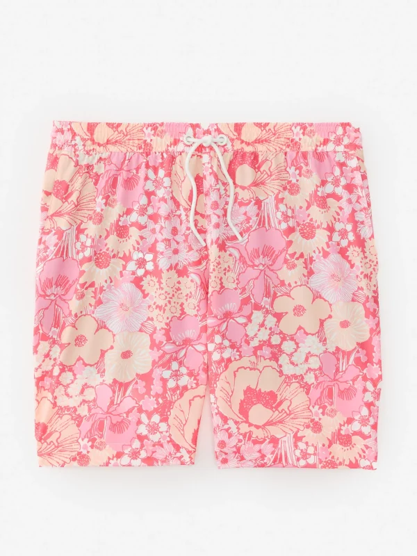 Bruce 7" Swim Trunks In Posh Pansies