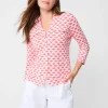 Brynn Linen Shirt In Gingko Mosaic