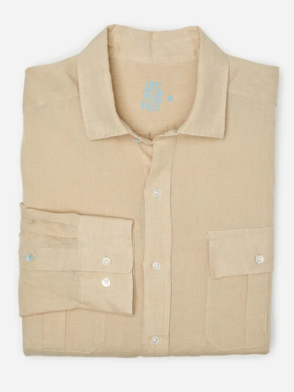 Christos Classic Fit Linen Shirt