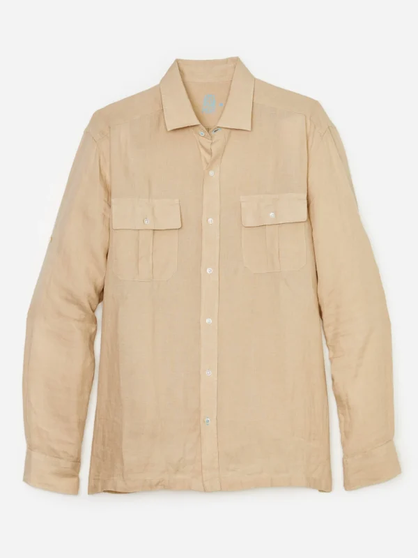 Christos Classic Fit Linen Shirt