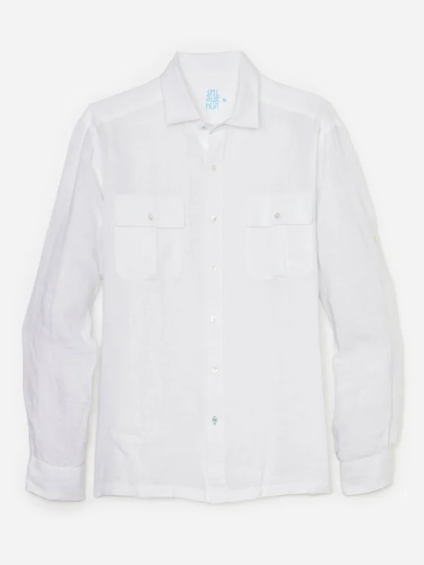 Christos Classic Fit Linen Shirt