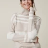 Clara Cashmere Turtleneck In Stripe