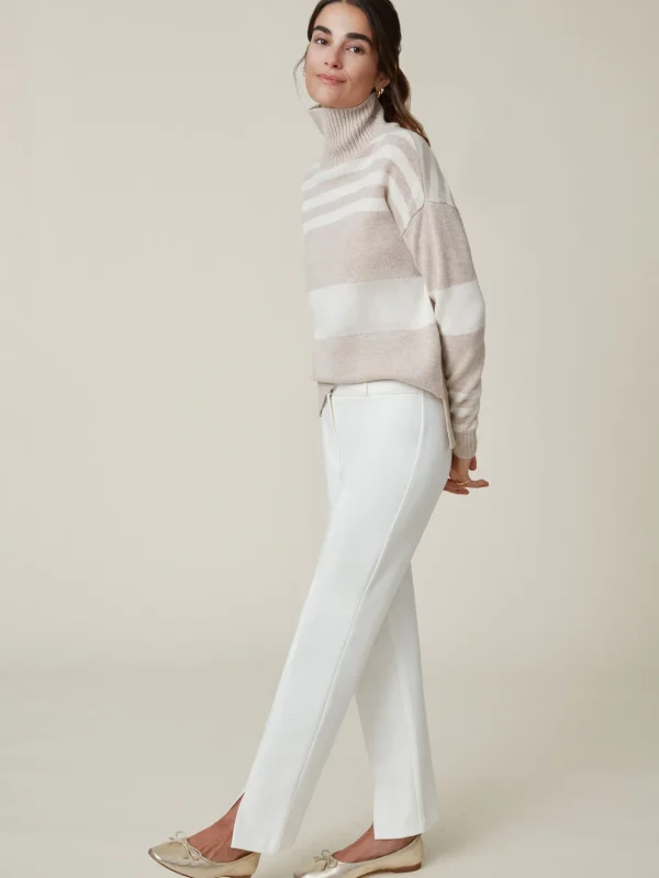 Clara Cashmere Turtleneck In Stripe