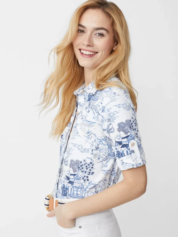 Cornelia Shirt In Chinoiserie Toile