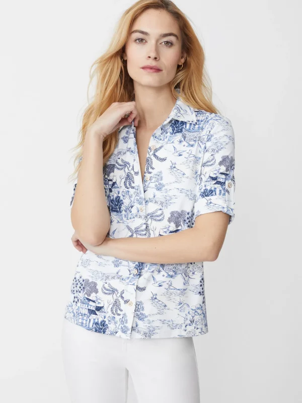 Cornelia Shirt In Chinoiserie Toile