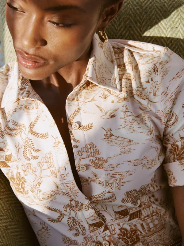 Cornelia Shirt In Chinoiserie Toile