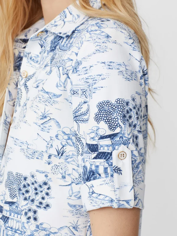 Cornelia Shirt In Chinoiserie Toile