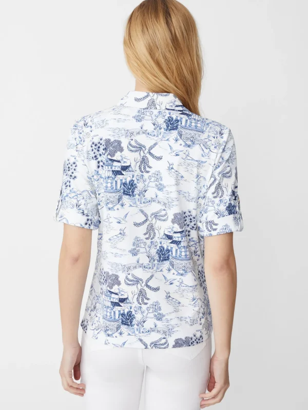 Cornelia Shirt In Chinoiserie Toile