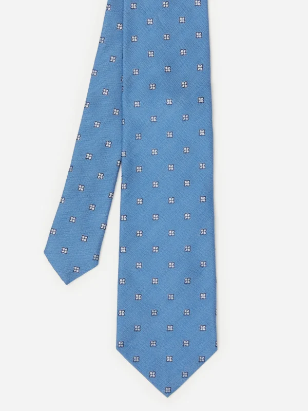 Cotton Silk Tie In Micro Hydrangea