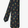 Cotton Silk Tie In Pineapple