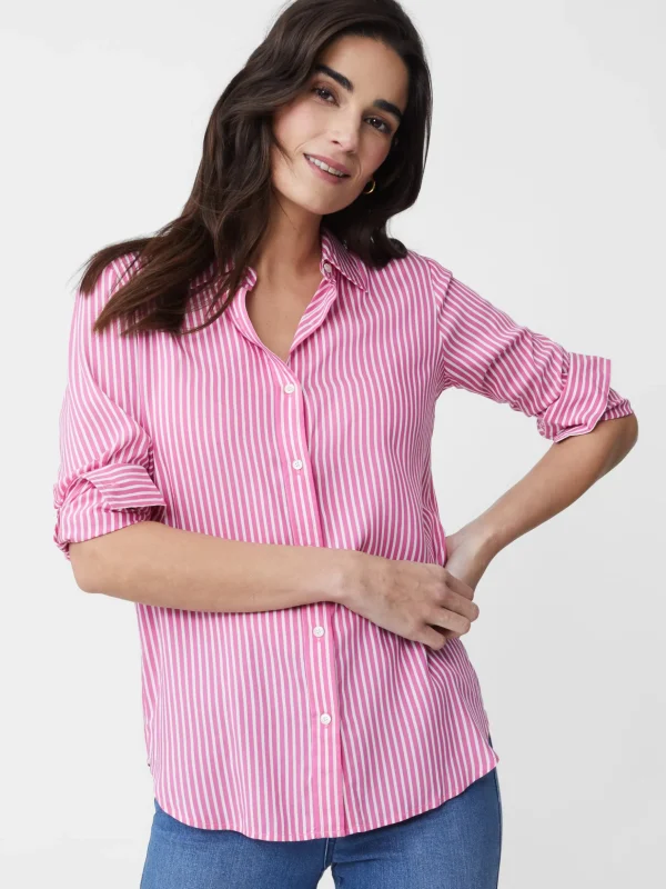 Denver Silk Shirt In Stripe