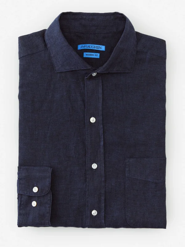 Drummond Modern Fit Linen Shirt