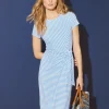 Elora Dress In Mini Bangle Stripe