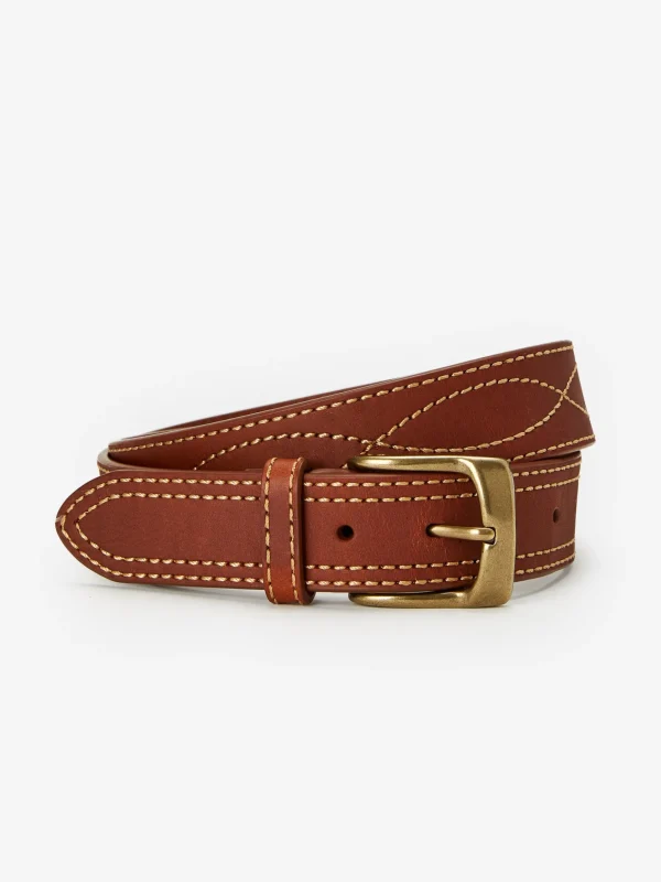 Embroidered Leather Belt