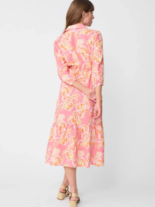 Foley Linen Dress In Trinidad Abstract