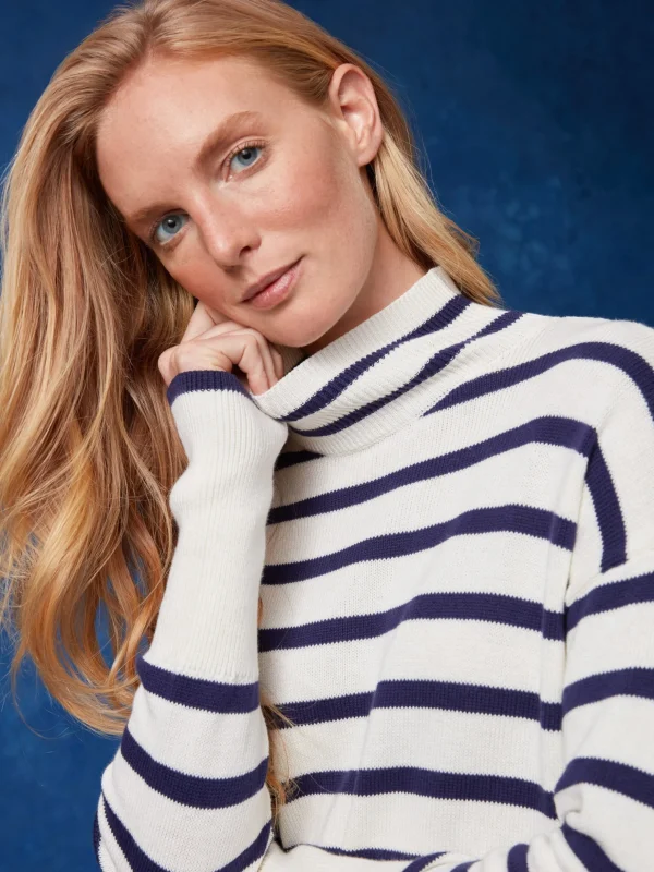 Garance Turtleneck In Stripe