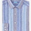 Gramercy Classic Fit Linen Shirt In Multi Stripe