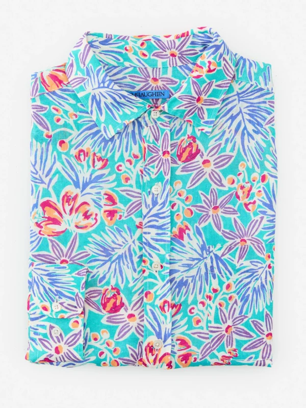 Gramercy Classic Fit Linen Shirt In Island Bouquet