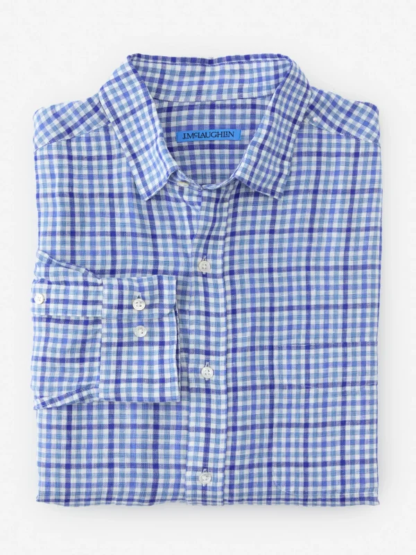 Gramercy Classic Fit Linen Shirt In Gingham