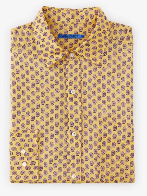 Gramercy Classic Fit Linen Shirt In Mini Surf Paisley