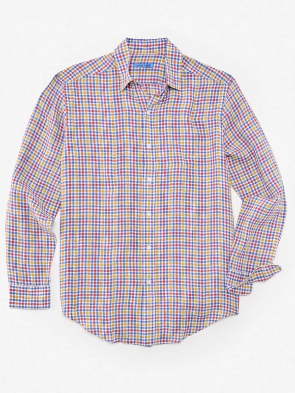 Gramercy Classic Fit Linen Shirt In Gingham