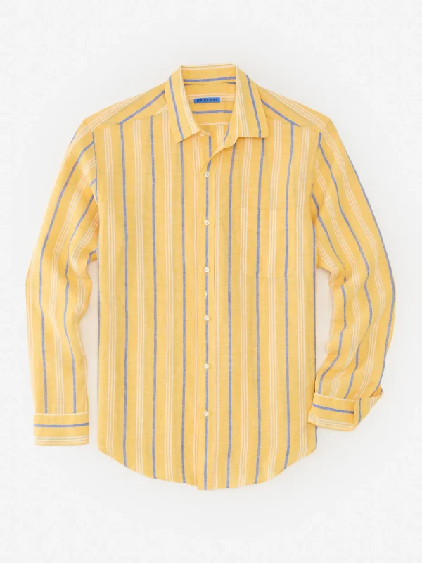 Gramercy Classic Fit Linen Shirt In Stripe