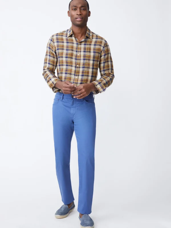 Gramercy Classic Fit Linen Shirt In Plaid