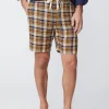 Griffin 7" Linen Shorts In Plaid