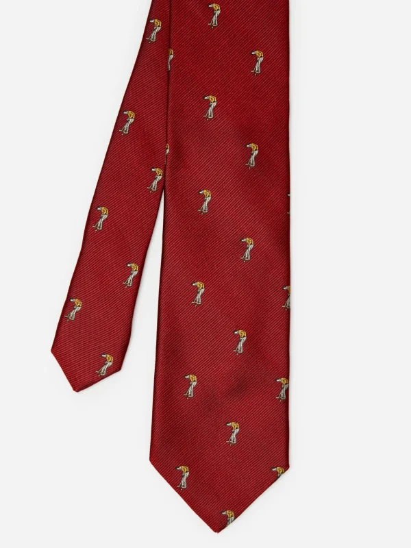 Italian Silk Tie In Golfer