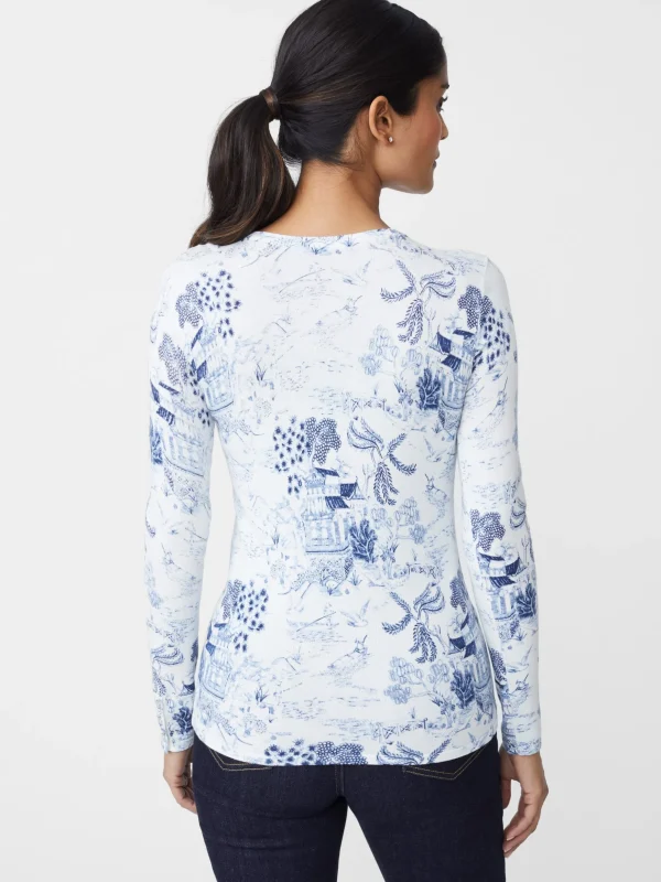 Lenny Sweater In Chinoiserie Toile