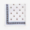 Linen Pocket Square In Foulard