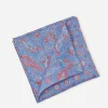 Linen Pocket Square In Reverse Paisley