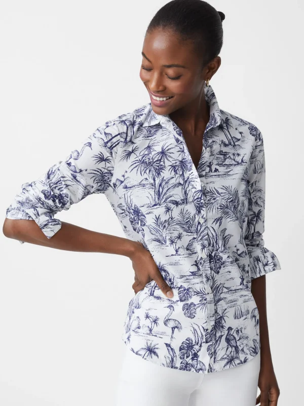 Lois Shirt In Heron Toile