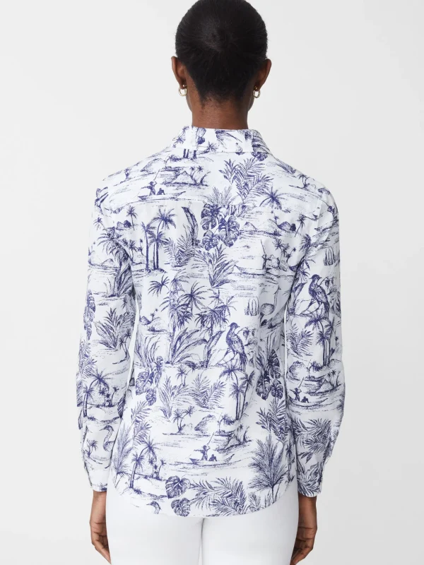 Lois Shirt In Heron Toile