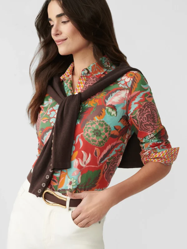 Lois Shirt In Terra Blossom Geo