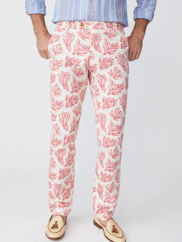 Lukas Pants In Mega Coral Cay Texture