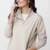 Maeba Fleece Top In Herringbone Jacquard