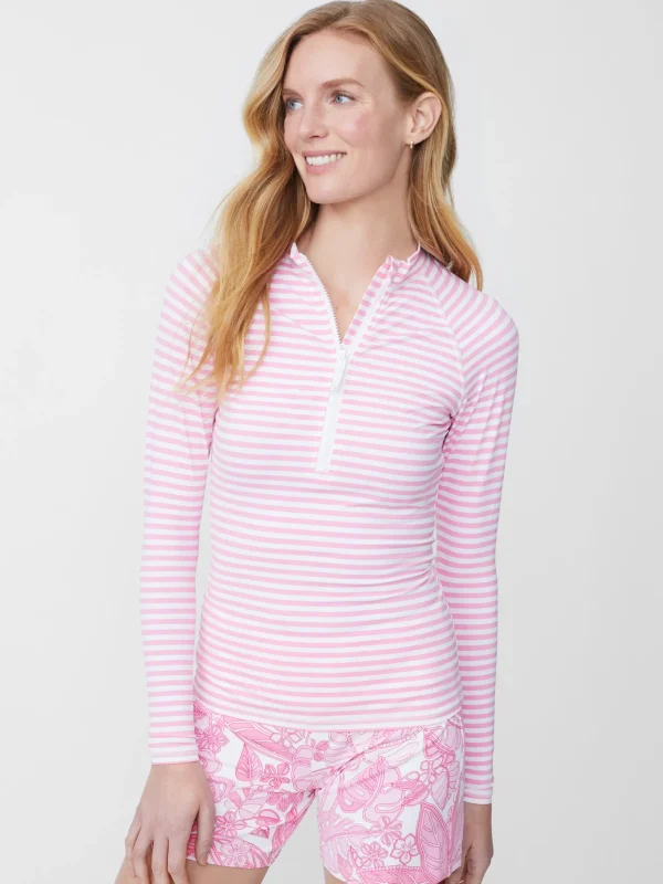 Mckenzie Rash Guard In Mini Bangle Stripe