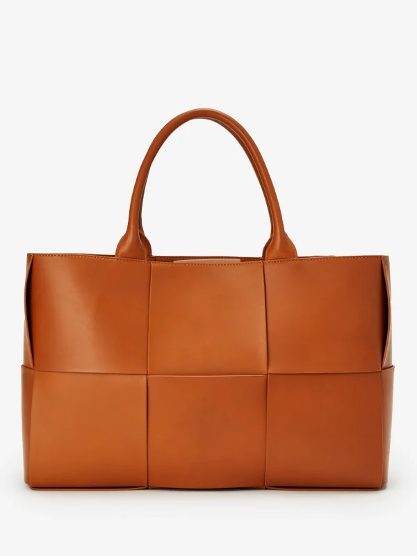 Mega Tessare Woven Leather Handbag