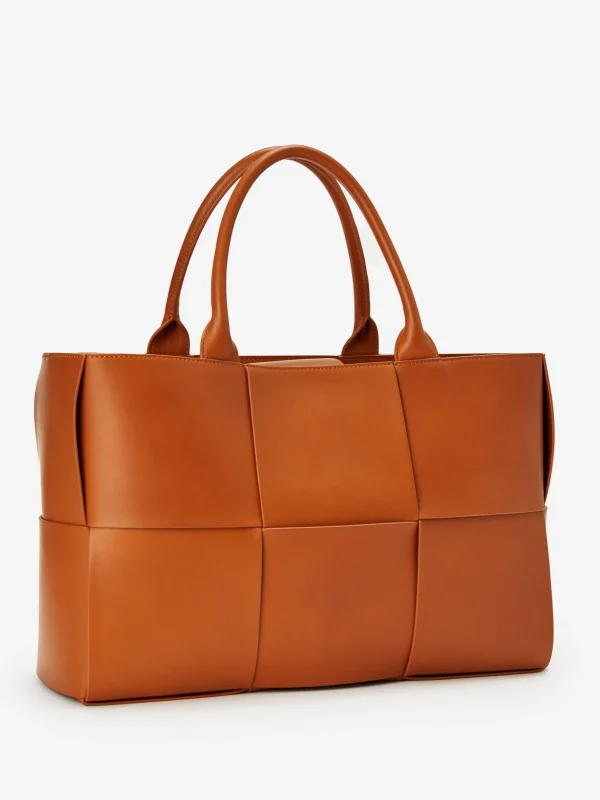 Mega Tessare Woven Leather Handbag