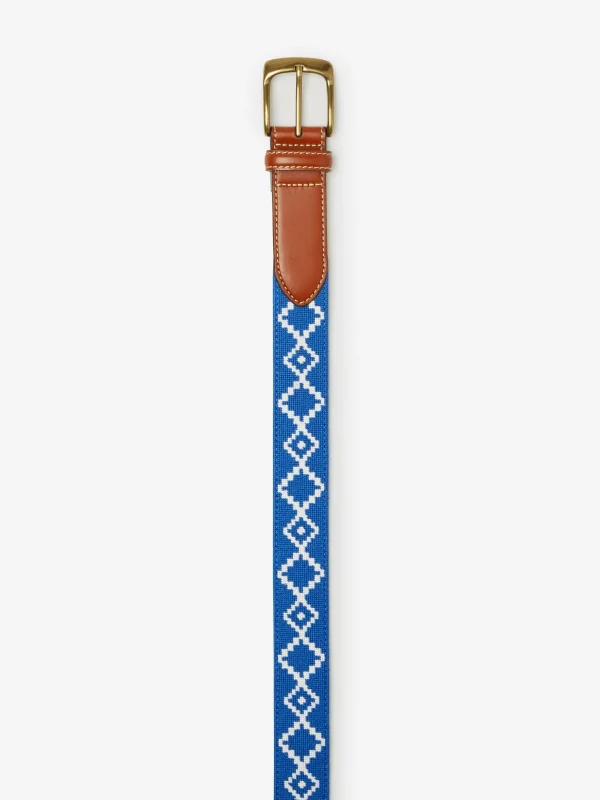 Needlepoint Belt In Geo Diamond